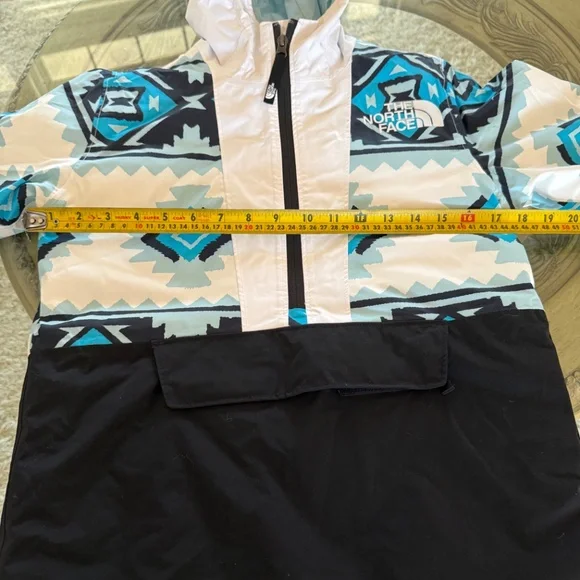 The North Face Girls' Brianna Hooded Jacket Aztec Blue/Black Size Youth S/P 7/8 - Picture 8 of 8